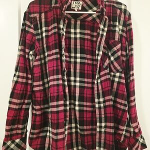 TNA Red and Black Checkered Shirt